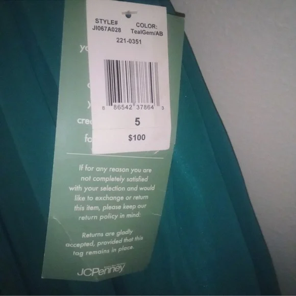 B Smart Teal Prom Dress - Picture 3 of 5